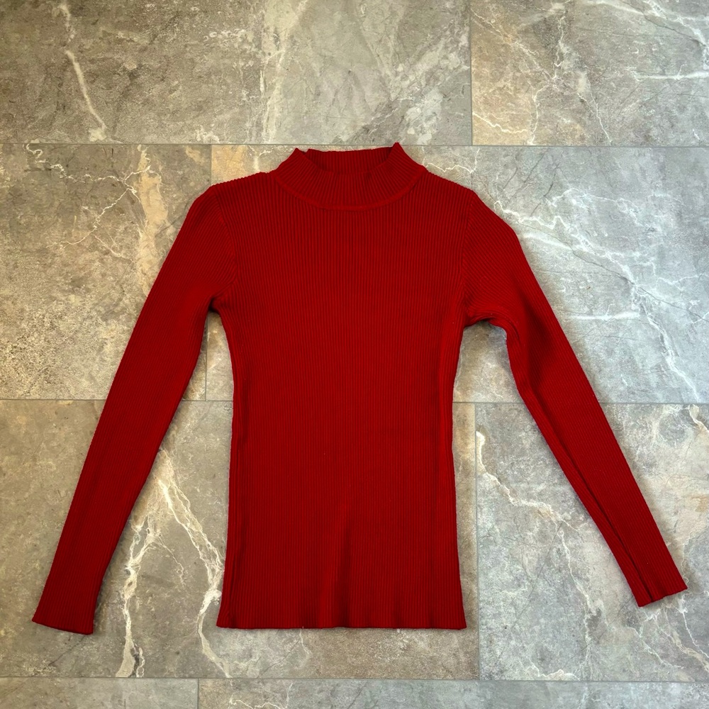 Red Turtleneck Sweater